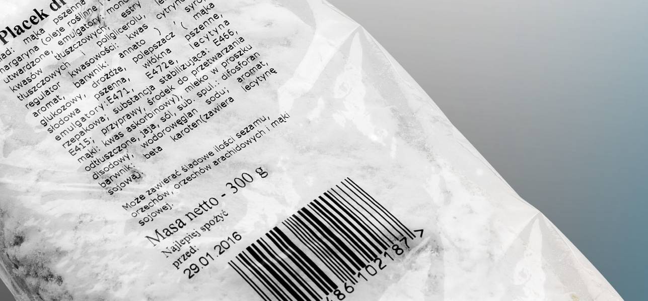 食品软包装上的成分信息与条码