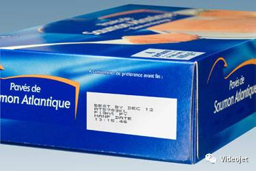 640_3 冷冻食品纸盒上的日期批次喷码