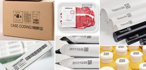 纸箱肉类软包装和蛋品喷码示例