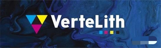 蓝色布景上的VerteLith象征