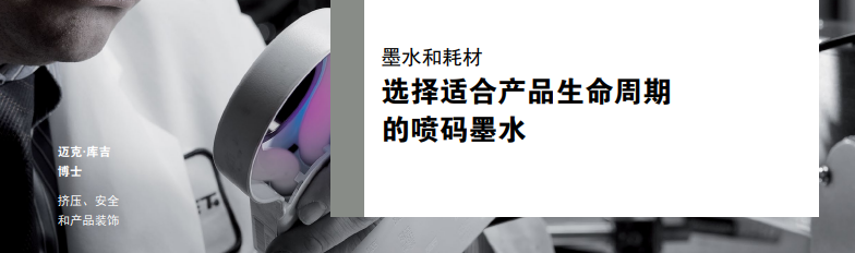 人物观察物件与产品性命周期喷码墨水主题标题