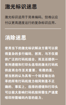 激光标始思与解除迷思的注明文字