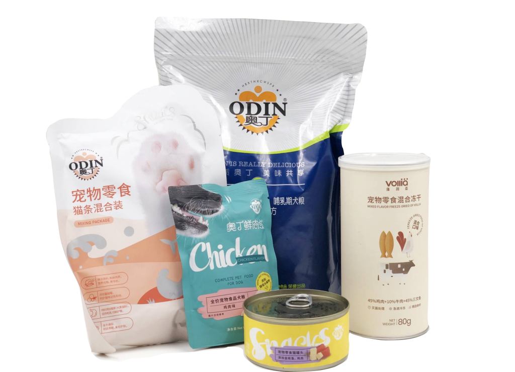 ODIN等宠物食品的袋装与罐装包装